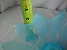 Load image into Gallery viewer, Vintage Fostoria Heirloom Blue Opal Flower Shape Candle Holder