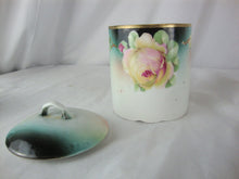 Load image into Gallery viewer, Vintage Germany 120 Rose Floral Lidded Small Jar with Gold Trim