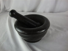 Load image into Gallery viewer, Black Granite Apothecary Spice Herb Mortar and Pestle Set