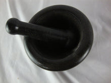Load image into Gallery viewer, Black Granite Apothecary Spice Herb Mortar and Pestle Set