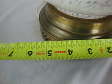 Load image into Gallery viewer, Vintage Murano Style Clear White Art Glass Lamp with Brass Cutout Base and Brass Harp NO SHADE