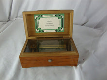 Load image into Gallery viewer, 1967 Thorens Switzerland Wood Three Song Musical Box with Engraved Front Plate *WORKING*