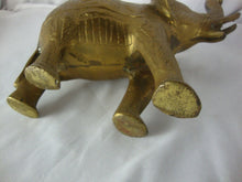 Load image into Gallery viewer, Vintage Solid Brass Trunk Up Textured Body Elephant
