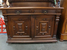 Load image into Gallery viewer, Antique French Renaissance Walnut Four Piece Buffet Sideboard Cabinet