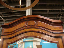 Load image into Gallery viewer, Antique French Linen Press Cabinet with Beveled Mirror Front and Interior Shelves