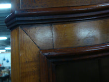 Load image into Gallery viewer, Antique French Linen Press Cabinet with Beveled Mirror Front and Interior Shelves