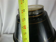 Load image into Gallery viewer, Vintage Black Gold Trim Metal Toleware Extending Arm Electric Table Lamp