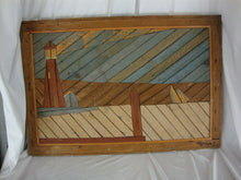Load image into Gallery viewer, Vintage Theodore DeGroot Wood Lath Nautical The Lighthouse Framed Wall Art