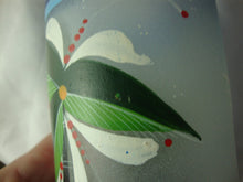 Load image into Gallery viewer, Vintage Mexico Blown Clear Cobalt Blue Rim Flamingo Motif Beverage Pitcher Six Glasses Set