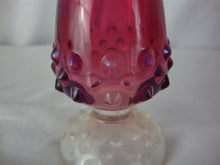 Load image into Gallery viewer, Vintage Fenton Art Glass Plum Opal Hobnail Swung Bud Vase