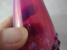 Load image into Gallery viewer, Vintage Fenton Art Glass Plum Opal Hobnail Swung Bud Vase