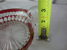 Load image into Gallery viewer, Vintage Westmoreland Ruby Red Clear Flash Heart Candy Trinket Dish with Finger Loop