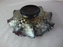 Load image into Gallery viewer, Vintage Northwood Amethyst Carnival Strawberry with Basket Weave Exterior Bowl