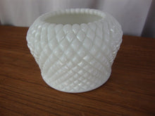 Load image into Gallery viewer, Vintage Westmoreland White Milk Glass Diamond Point Small Rose Bowl Vase