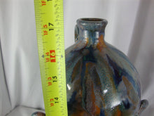 Load image into Gallery viewer, Folk Art Marvin Bailey Potter Multi Streaked Mini Jug in Open Five Tooth Mouth Ugly Face Jug