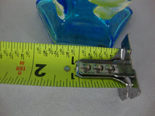 Load image into Gallery viewer, Vintage Fenton Mulberry & Blue Art Glass Handpainted Grapes Leaves Vase With Clear Handle