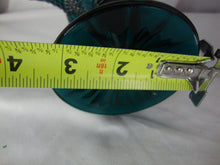 Load image into Gallery viewer, Vintage Teal Blue Diamond Point Glass Pedestal Compote Candy Dish