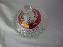 Load image into Gallery viewer, Westmoreland Clear Ruby Red Flash Square Pedestal Short Candy Dish with Lid