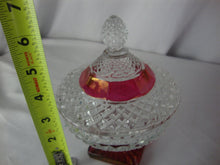 Load image into Gallery viewer, Westmoreland Clear Ruby Red Flash Square Pedestal Short Candy Dish with Lid