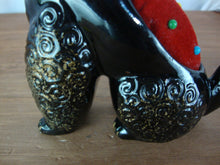 Load image into Gallery viewer, MCM Wales Japan Black Ceramic Poodle Sewing Pin Cushion Holder Figurine