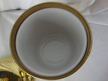 Load image into Gallery viewer, Vintage Copper Craft Brass Ice Bucket White Ceramic Liner and Brass Lid