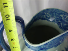 Load image into Gallery viewer, Vintage Victoria Ware Ironstone Flow Blue City Scene Wash Basin and Pitcher Set