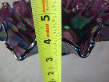 Load image into Gallery viewer, Vintage Fenton Art Glass Purple Carnival Iridescent Glass Wildflower Pattern Bowl