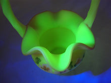 Load image into Gallery viewer, Vintage Fenton Handpainted Numbered Burmese Floral Basket