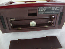 Load image into Gallery viewer, Vintage Spirit Trans-Atlantic Battery Red/Cream Plastic Flip Up Suitcase Radio