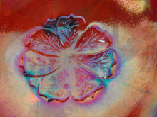 Load image into Gallery viewer, Vintage Imperial Glass Red Carnival Glass Acanthus Leaf Shallow Footed Decor Bowl