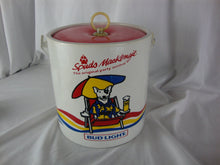 Load image into Gallery viewer, 1987 Bud Light Spuds MacKenzie Molded Plastic Ice Bucket with Lid