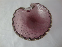 Load image into Gallery viewer, Vintage Purple Amethyst Controlled Bubble Scallop Shell Ashtray Candy Dish Bowl