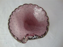 Load image into Gallery viewer, Vintage Purple Amethyst Controlled Bubble Scallop Shell Ashtray Candy Dish Bowl
