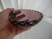 Load image into Gallery viewer, Vintage Purple Amethyst Controlled Bubble Scallop Shell Ashtray Candy Dish Bowl