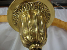 Load image into Gallery viewer, Vintage Brass Four Arm Bell Ceiling Mount Light Fixture UNTESTED