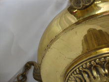 Load image into Gallery viewer, Vintage Brass Four Arm Bell Ceiling Mount Light Fixture UNTESTED