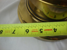 Load image into Gallery viewer, Vintage Stiffell Brass Buffet Lamp with Cream Shade Fleur de Lis Finial