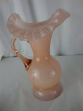Load image into Gallery viewer, Vintage Fenton Art Glass Dusty Rose Overlay Cased Glass Pitcher Vase