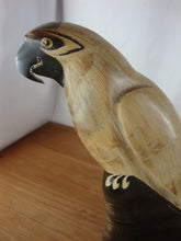 Load image into Gallery viewer, Vintage Hand Carved Painted Parrot Figurine