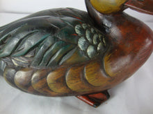 Load image into Gallery viewer, Vintage Miguel Ruelas Signed Hand Carving Sitting Duck Figurine