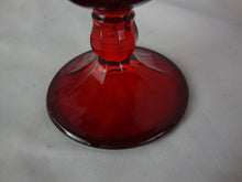 Load image into Gallery viewer, Vintage Ruby Red Glass Pedestal Compote Candy Dish with Lid