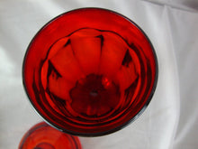Load image into Gallery viewer, Vintage Ruby Red Glass Pedestal Compote Candy Dish with Lid