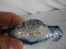 Load image into Gallery viewer, Antique W Adams Rosetta Blue Transferware Covered Casserole Serving Dish