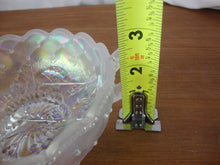 Load image into Gallery viewer, Vintage Imperial Glass White Carnival Glass Pansy Motif Nappy Bowl