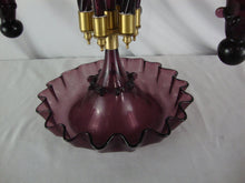 Load image into Gallery viewer, Antique Victorian Amethyst Purple Glass Centerpiece Epergne