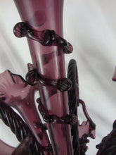 Load image into Gallery viewer, Antique Victorian Amethyst Purple Glass Centerpiece Epergne