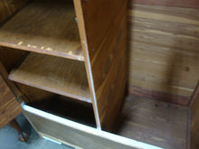 Load image into Gallery viewer, Vintage Custom Painted & Decoupaged Cedar Lined Wardrobe Armoire Closet