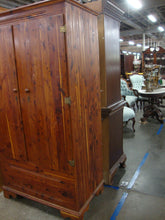 Load image into Gallery viewer, Vintage Rustic Cedar Two Door Wardrobe Armoire Storage Cabinet