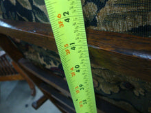 Load image into Gallery viewer, Antique Morris Style Upholstered Oak Recliner Lion Handrests