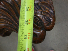 Load image into Gallery viewer, Antique Morris Style Upholstered Oak Recliner Lion Handrests